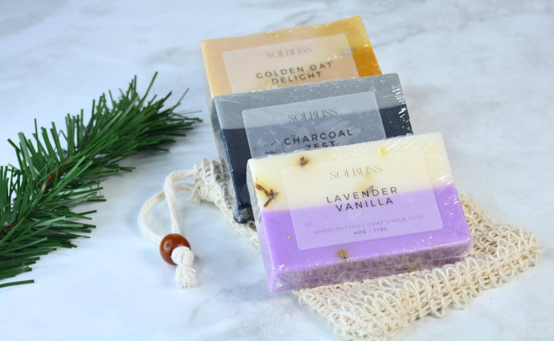 Holiday Soap Gift Box Trio - SolBlissCo